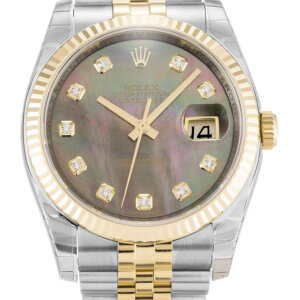 Rolex Datejust 36mm Parelmoer - Zwarte Wijzerplaat 116233