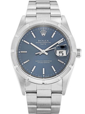 Rolex Oyster Perpetual Date 34mm Blue Dial 15210 photo review