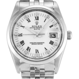 Rolex Oyster Perpetual Date 34 mm witte wijzerplaat 15200