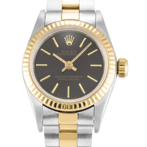 Rolex Oyster Perpetual Lady 24 mm zwarte wijzerplaat 67193