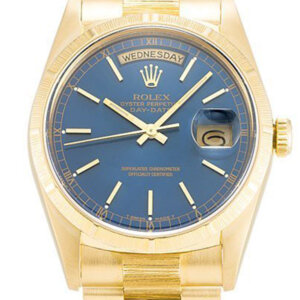 Rolex Day-Date 36 mm Esfera azul 18248