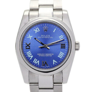 Rolex Oyster Perpetual Lady 31 mm blauwe wijzerplaat 177200