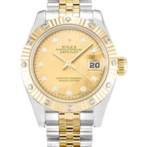 Rolex Lady-Datejust 26 mm Champagnerfarbenes Zifferblatt 179313-2