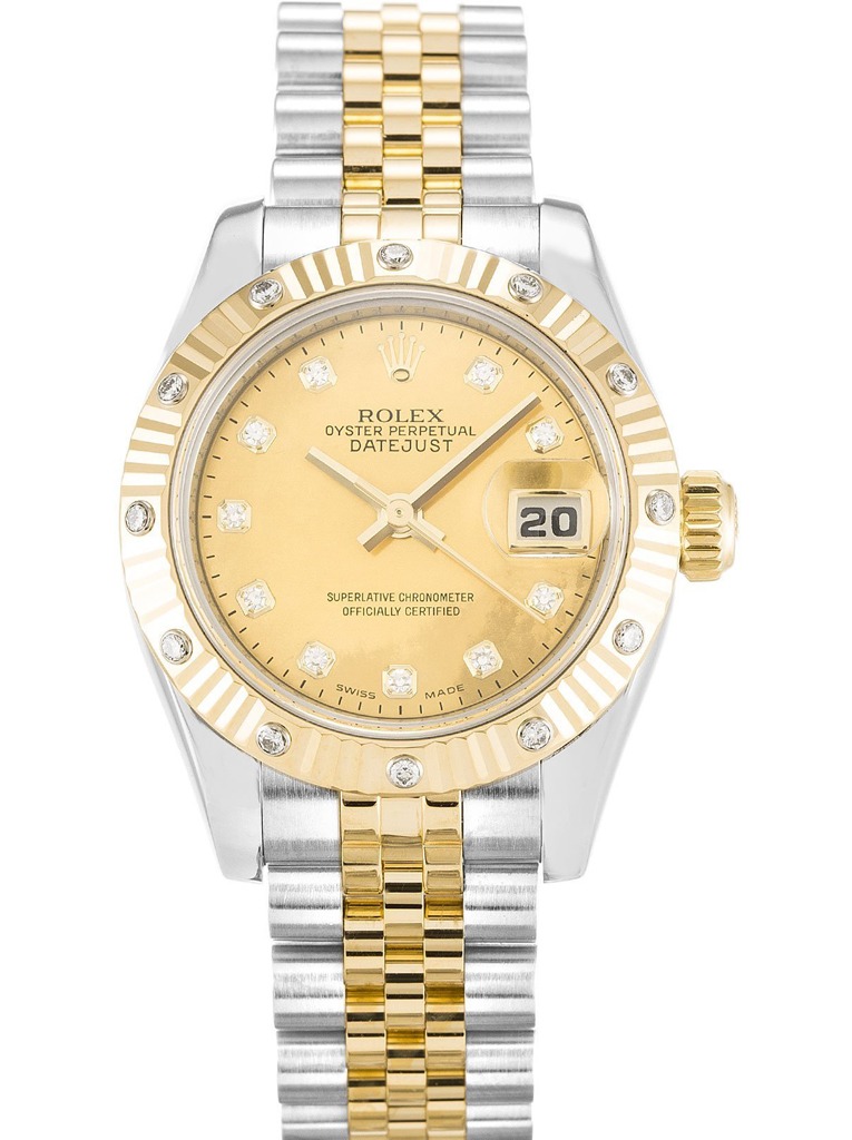 Rolex Lady-Datejust 26 mm Champagnerfarbenes Zifferblatt 179313-2