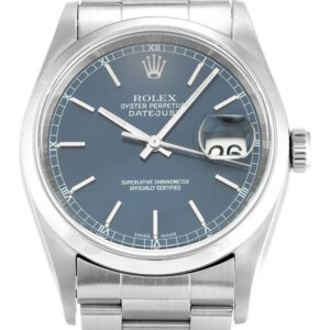 Rolex Datejust 36 mm Cadran bleu 16200