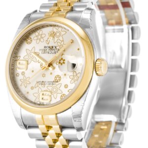 Rolex Datejust 36mm Silver Floral Dial 116203