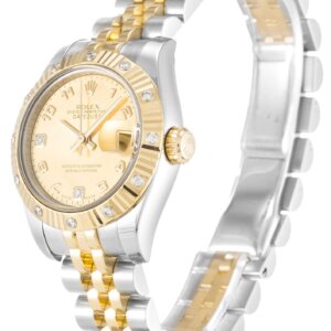 Rolex Lady-Datejust 26 mm Champagnerfarbenes Zifferblatt 179313
