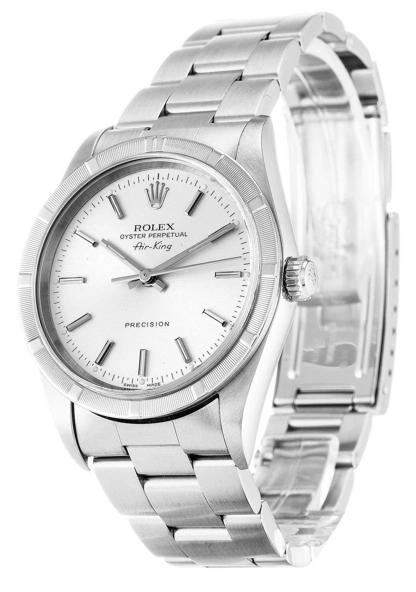 Rolex Air-King 34 mm zilveren wijzerplaat 14010M