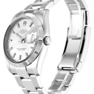 Rolex Oyster Perpetual Date 34mm Silver Dial 115210