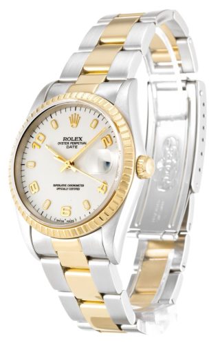 Rolex Oyster Perpetual Date 34mm White Dial 15223 photo review