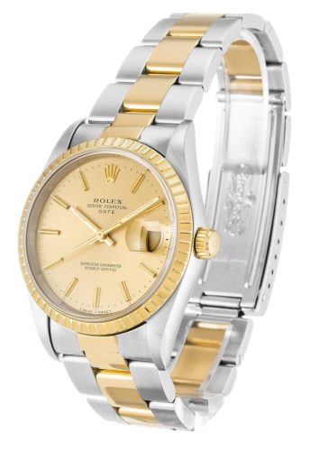 Rolex Oyster Perpetual Date 34mm Champagne Dial 15223 photo review