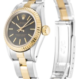 Rolex Oyster Perpetual Lady 24 mm zwarte wijzerplaat 67193