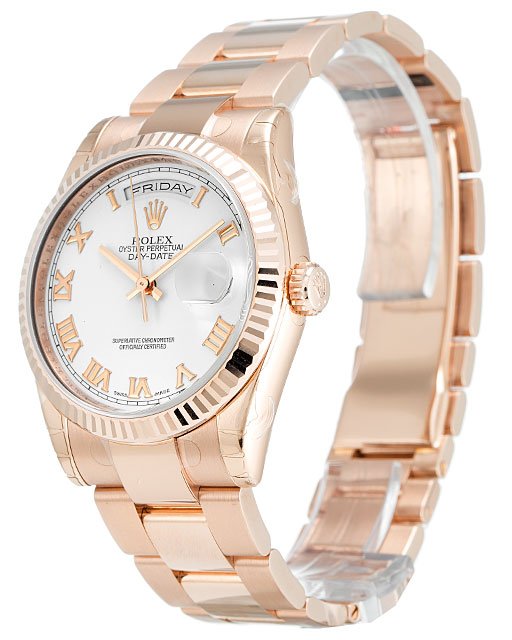 Rolex Day-Date 36 mm mit weißem Zifferblatt 118235 F