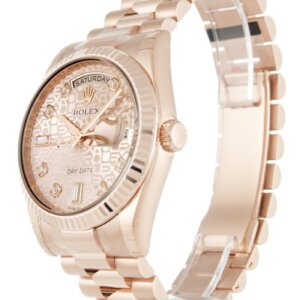 Rolex Day-Date 36mm Rose Dial 118235 F