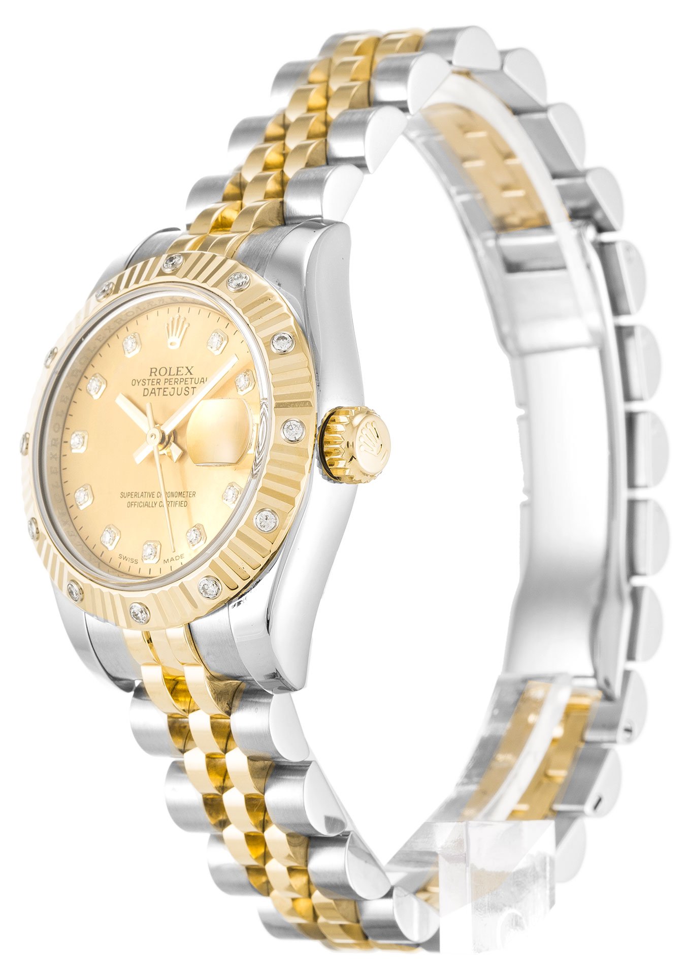 Rolex Lady-Datejust 26 mm Champagnerfarbenes Zifferblatt 179313-2