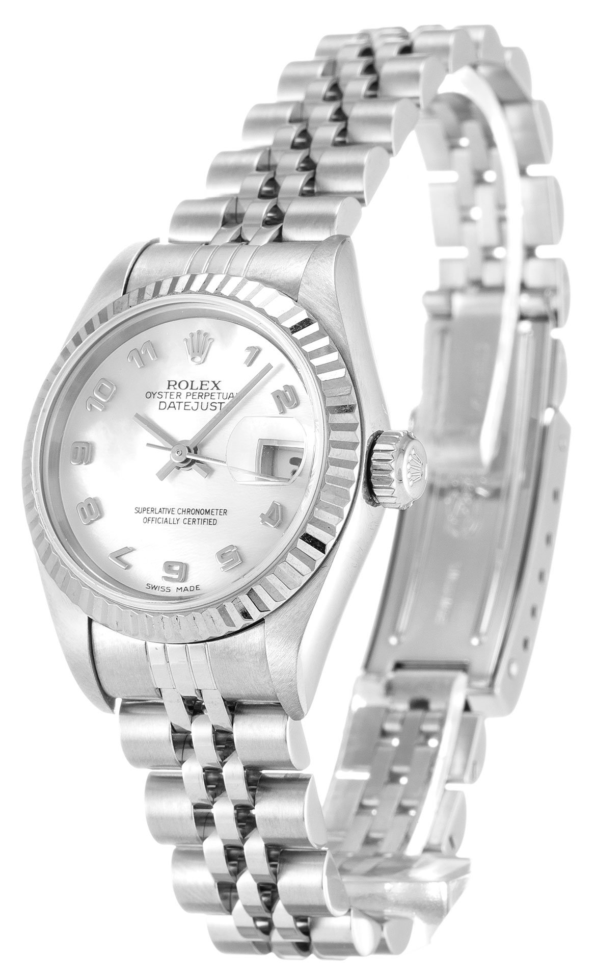 Rolex Lady-Datejust 26 mm Perlmutt – Weißes Zifferblatt 79174