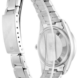 Rolex Oyster Perpetual Date 34 mm silbernes Zifferblatt 15210