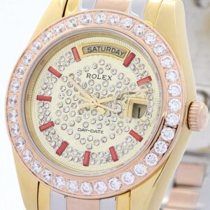 Rolex Day-Date 36 mm Gelbgold mit Diamanten Zifferblatt 118346