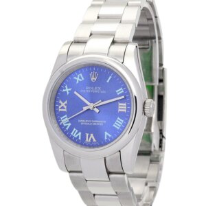 Rolex Oyster Perpetual Lady 31 mm blauwe wijzerplaat 177200