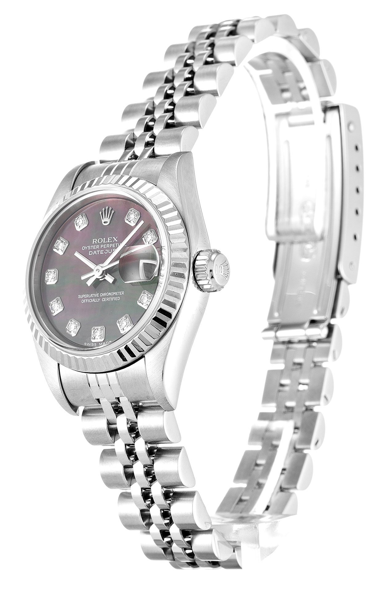 Rolex Lady-Datejust 26mm Mother of Pearl – Black Dial 79174
