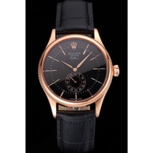 Superclone Rolex Cellini 38mm Schwarzes Zifferblatt REP016792