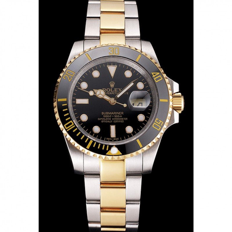 Superclone Rolex Submariner 41mm schwarzes Zifferblatt PR16233BG