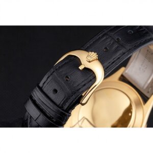 Superclone Rolex Cellini 38mm Schwarzes Zifferblatt REP016803