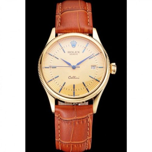 Superclone Rolex Cellini 38mm Gold Dial REP016797 photo review
