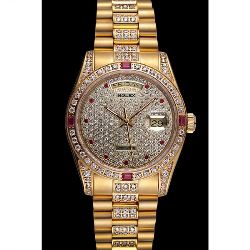 Superkloon Rolex Day-Date 37 mm diamanten wijzerplaat 621614