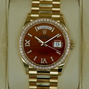 Superclone Rolex Day-Date 36 mm Carnelian Dial 128348RBR