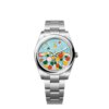 Superclone Rolex Oyster Perpetual 41 mm met turquoise wijzerplaat 124300