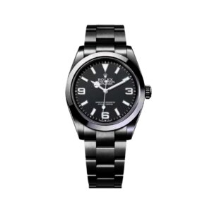 Superclone Rolex Explorer 40 mm schwarzes Zifferblatt 128238