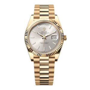Superkloon Rolex Day-Date 40 mm zilveren wijzerplaat 228238