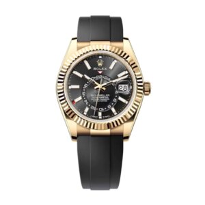 Superclone Rolex Sky-Dweller 42 mm Cadran noir brillant 336238