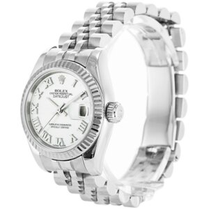 Rolex Datejust 26 mm mit weißem Zifferblatt 179174