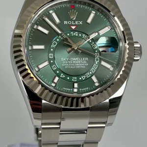 Superclone Rolex Sky-Dweller 42 mm Cadran vert menthe 336934 Oyster