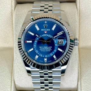 Superclone Rolex Sky-Dweller 42 mm Cadran bleu vif 336934 Jubilee