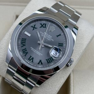 Superclone Rolex Datejust 41mm Rhodium Dial 126300 “Wimbledon” Oyster