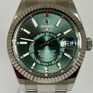 Superclone Rolex Sky-Dweller 42 mm Cadran vert menthe 336934 Oyster