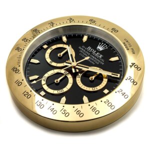 ROLEX WALL CLOCK – DAYTONA GOLD/BLACK DIAL