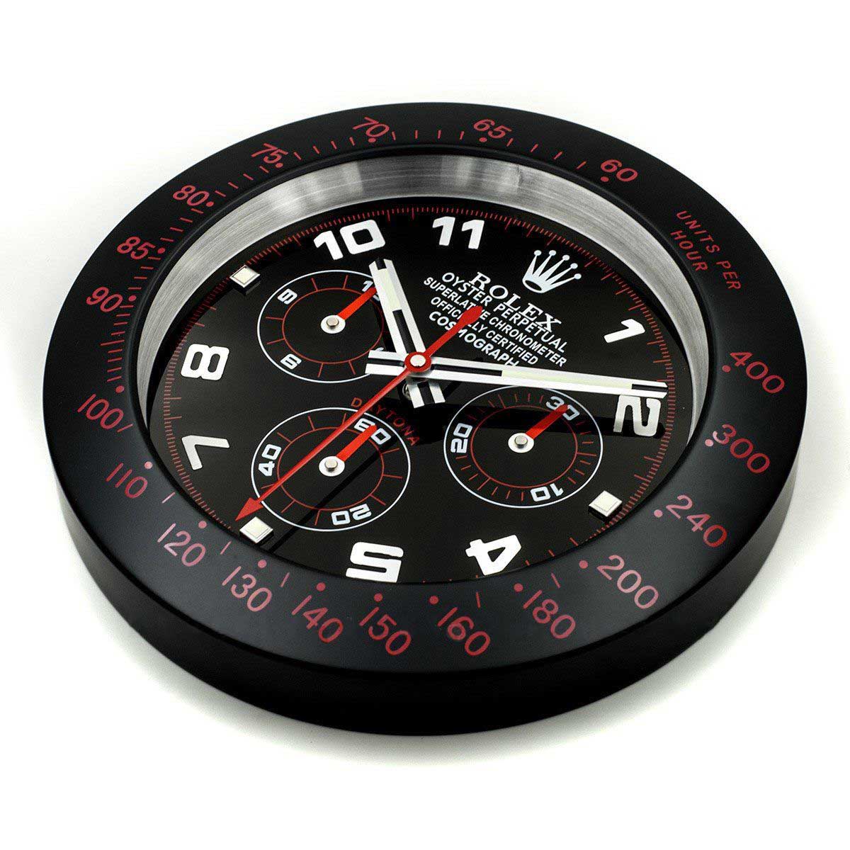 ROLEX WALL CLOCK – DAYTONA BLACK/RED BEZEL
