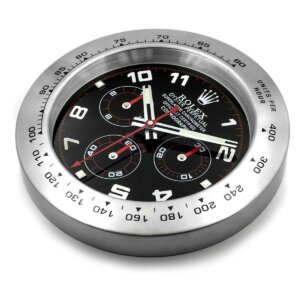 ROLEX WALL CLOCK – DAYTONA BLACK/SILVER