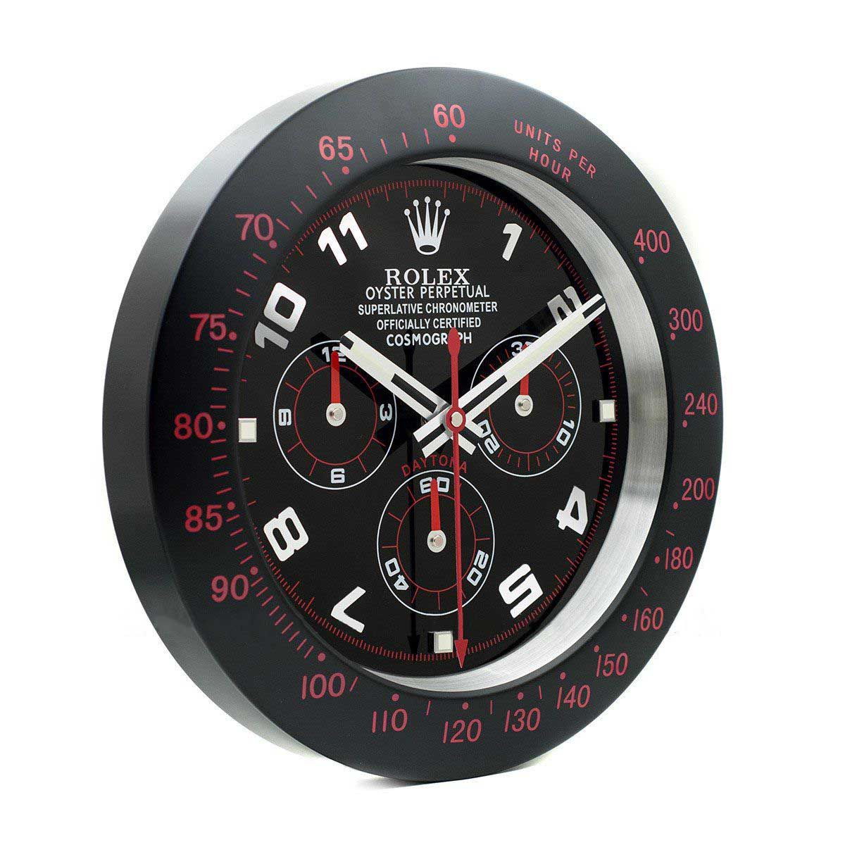 ROLEX WALL CLOCK – DAYTONA BLACK/RED BEZEL