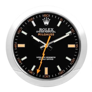ROLEX WALL CLOCK – MILGAUSS BLACK/ORANGE