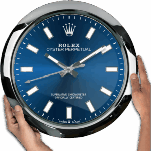 ROLEX WANDKLOK – OYSTER PERPETUAL BLAUW
