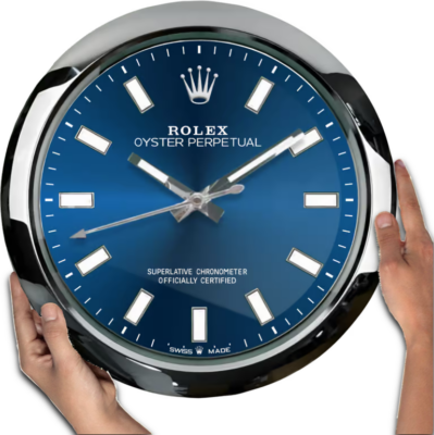 ROLEX WALL CLOCK – OYSTER PERPETUAL BLUE photo review