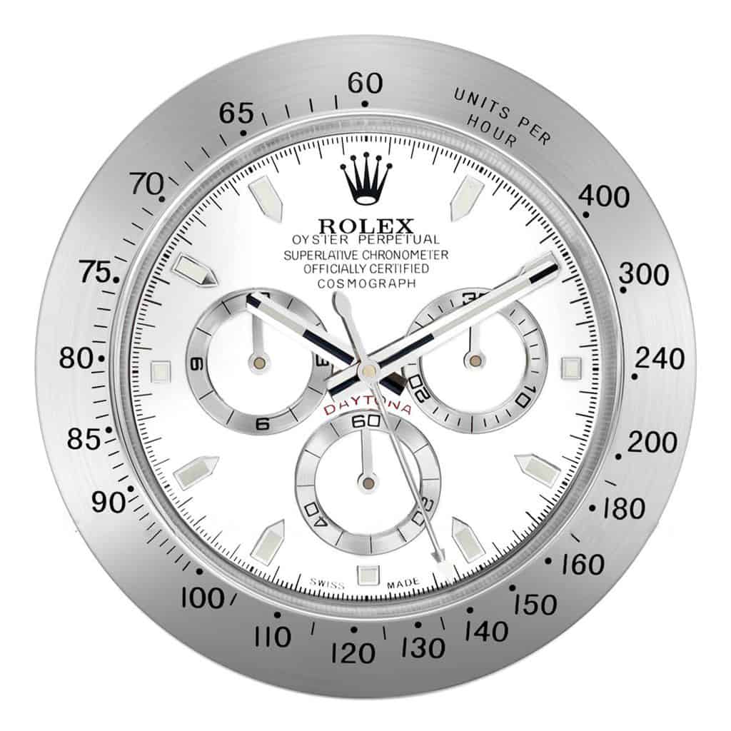 ROLEX WALL CLOCK – ROLEX DAYTONA SILVER