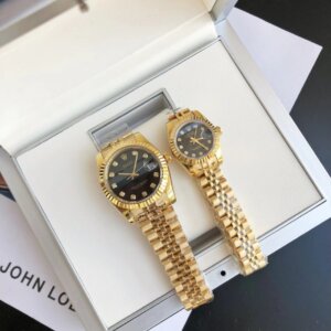 Rolex Datejust 36/28 mm RG/RG Jub Schwarz/Zifferblatt