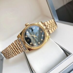 Rolex Datejust 36/28 mm RG/RG Jub Schwarz/Zifferblatt