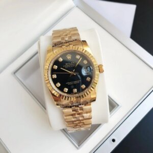 Rolex Datejust 36/28 mm RG/RG Jub Schwarz/Zifferblatt
